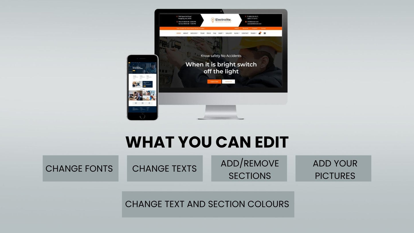 Services and Bookings Website Template