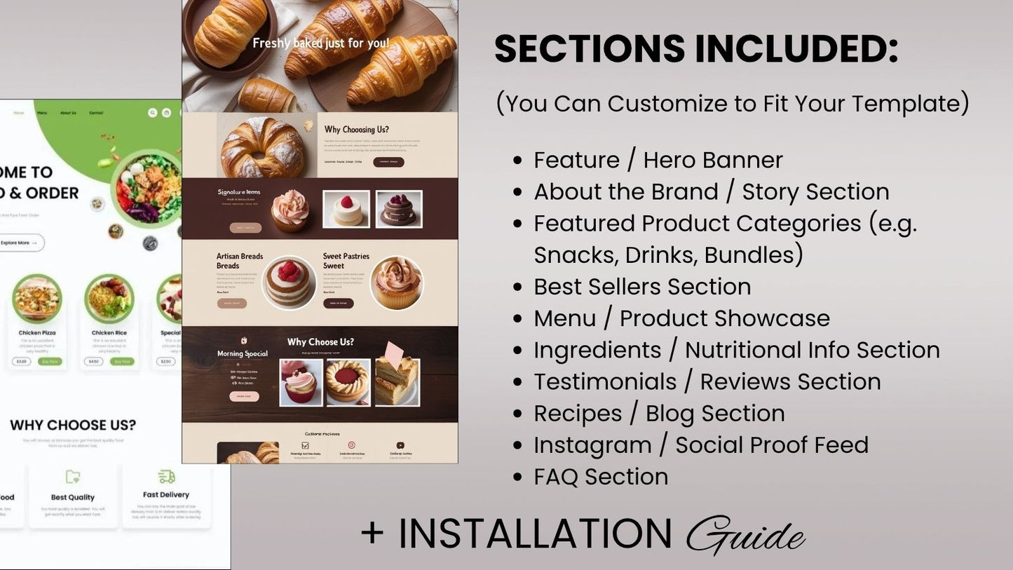 Food and Beverage Website Template