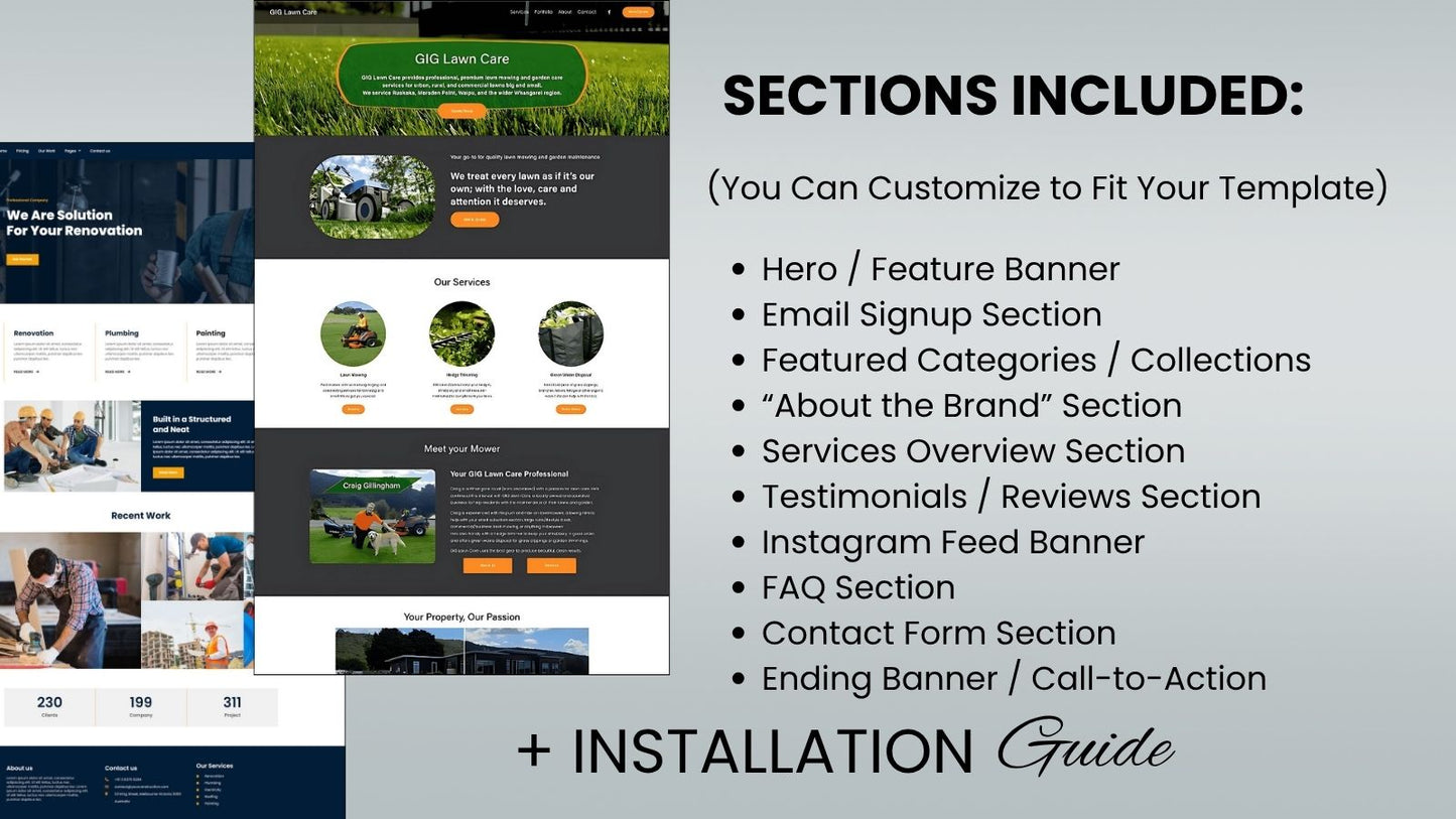 Services and Bookings Website Template